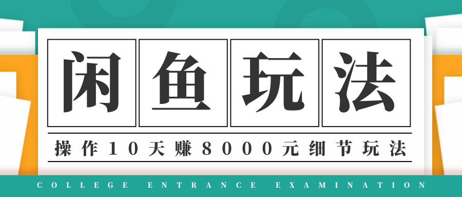 龟课·闲鱼项目玩法实战班第12期，操作10天左右利润有8000元细节玩法-启程资源站