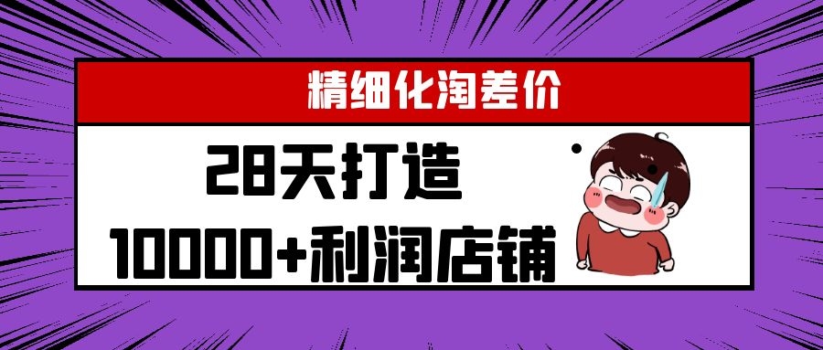 Yl精细化淘差价28天打造10000+利润店铺，精细化选品项目（附软件）-启程资源站