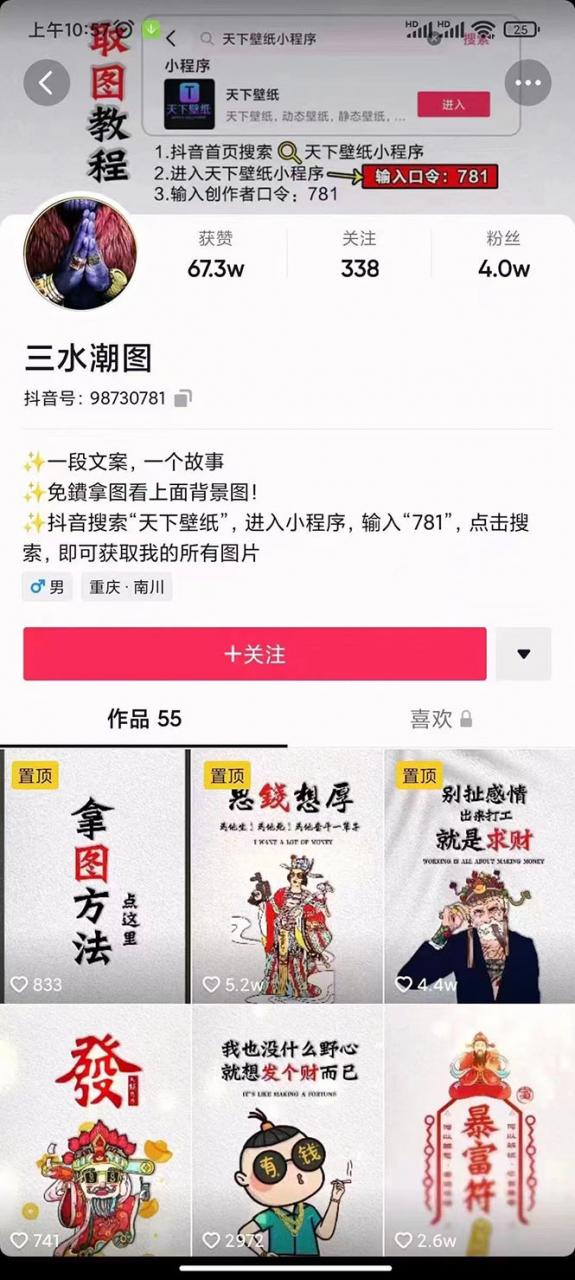 国潮壁纸变现项目，新手可操作日赚200+【素材+软件+教程】-启程资源站