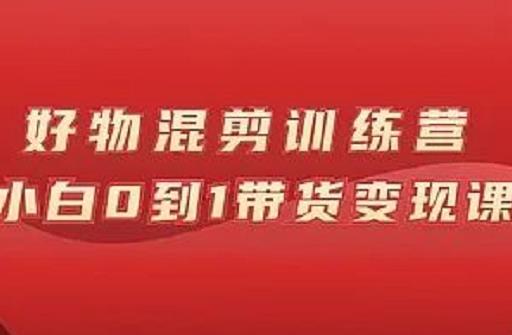 万三好物混剪训练营：小白0到1带货变现课-启程资源站