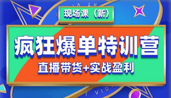 抖音短视频疯狂爆单特训营现场课（新）直播带货+实战案例-启程资源站
