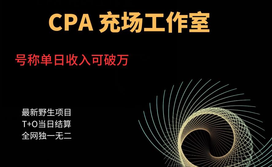 cpa充场工作室，号称单日收入10000+（揭秘）-启程资源站