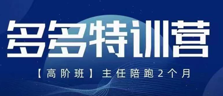 纪主任·5月最新多多特训营高阶班，玩法落地实操，多多全掌握-启程资源站