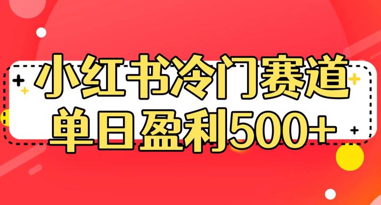 小红书冷门赛道，单日盈利500+【揭秘】-启程资源站