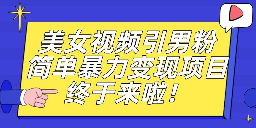 价值3980的男粉暴力引流变现项目，一部手机简单操作，新手小白轻松上手，每日收益500+【揭秘】-启程资源站