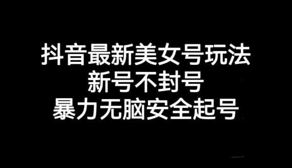 抖音最新美女号玩法，新号不封号，暴力无脑安全起号【揭秘】-启程资源站