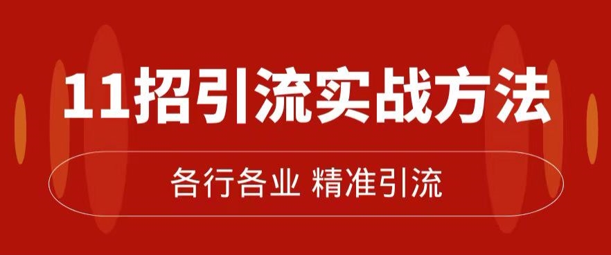 精准引流术：11招引流实战方法，让你私域流量加到爆（11节课完整)-启程资源站