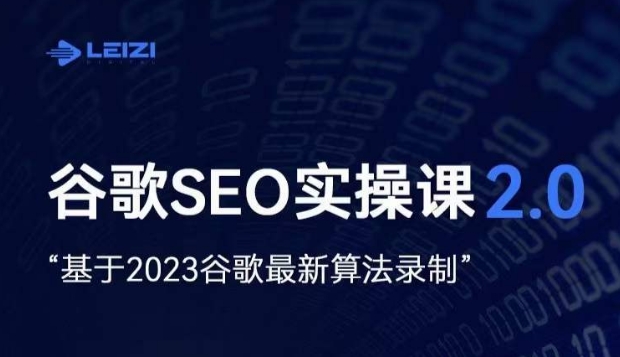 雷子·谷歌SEO 2.0实战课，独立站询盘自由必备，基于2023谷歌最新算法录制-启程资源站