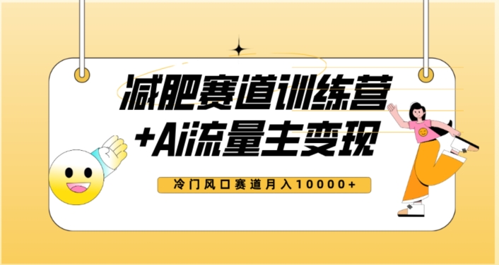 全新减肥赛道AI流量主+训练营变现玩法教程，蓝海冷门赛道小白轻松上手，月入10000+-启程资源站