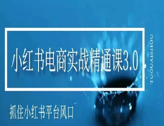 小红书电商实战精通课3.0，抓住小红书平台的风口，不错过有一个赚钱的机会-启程资源站