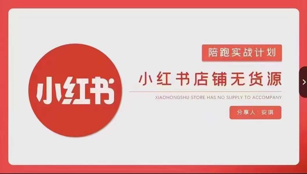 安琪-小红书店铺无货源实战，开店到售后全流程操作-启程资源站