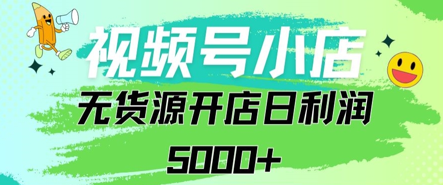 视频号无货源小店从0到1日订单量千单以上纯利润稳稳5000+【揭秘】-启程资源站