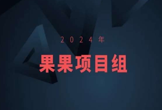 2024年果果项目组项目合集-果果最新项目-启程资源站