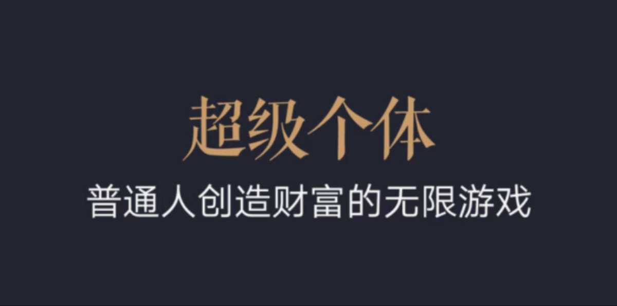 超级个体：2024-2025翻盘指南，普通人创造财富的无限游戏-启程资源站