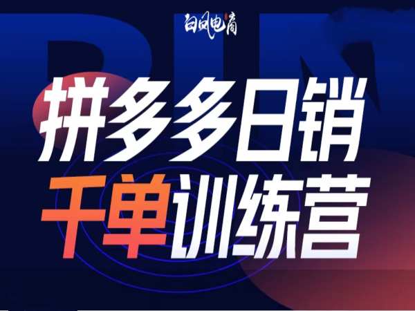 拼多多日销千单训练营第32期，2025开年变化和最新玩法-启程资源站