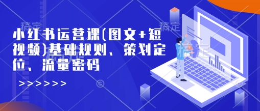 小红书运营课(图文+短视频)基础规则、策划定位、流量密码-启程资源站