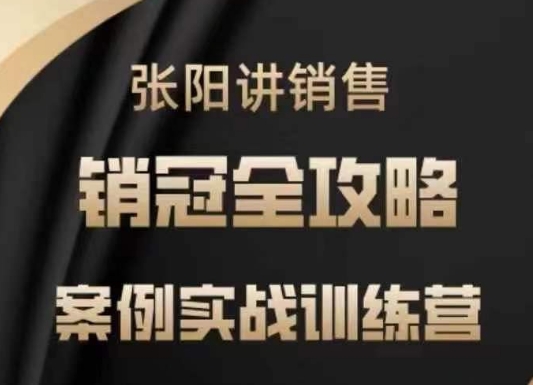 张阳讲销售实战训练营，​案例实战训练，销冠全攻略-启程资源站